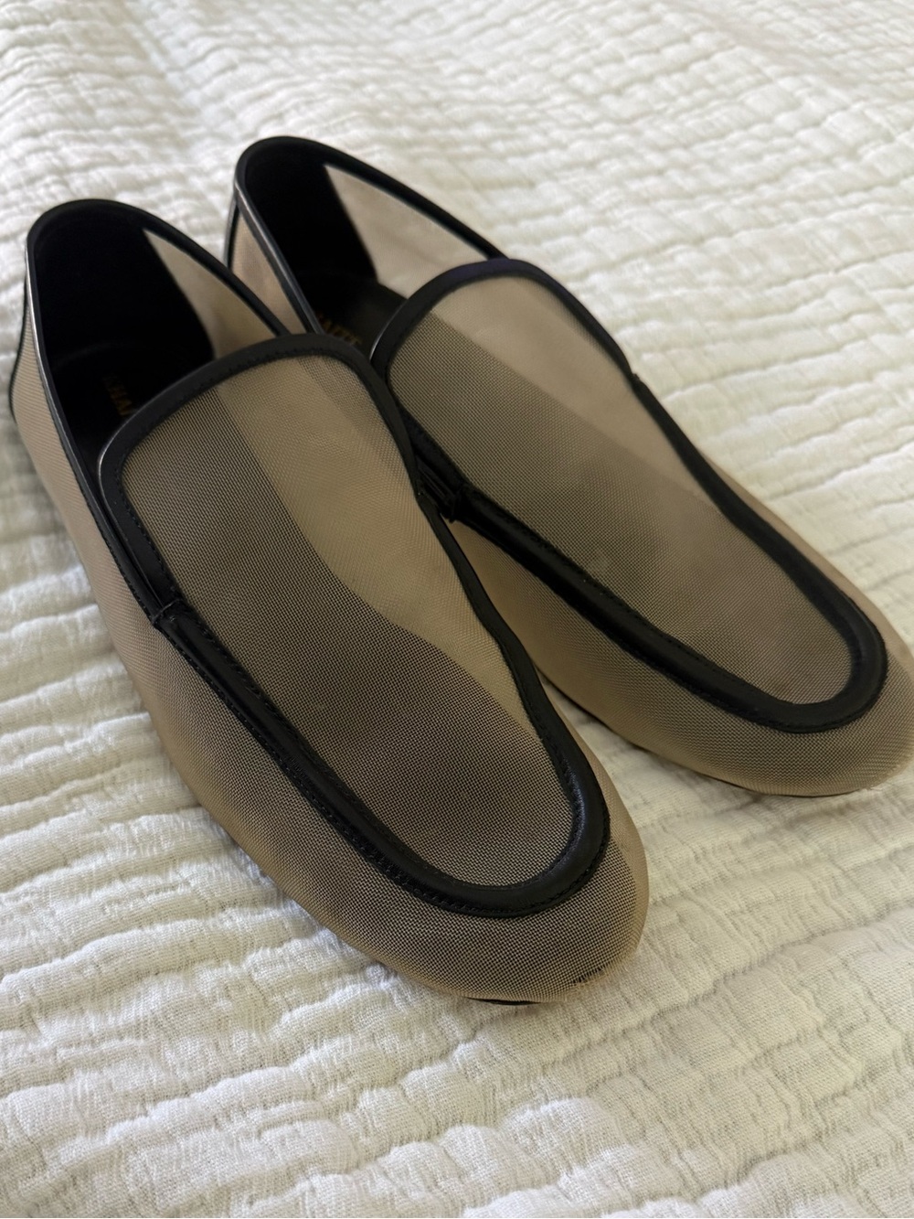 Khaite Mesh Flats with Leather Trim Flaw 1300